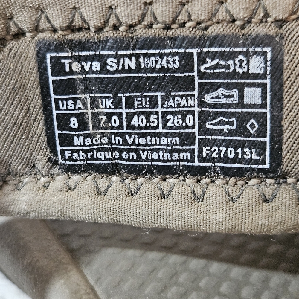 Teva Men's Hudson Hiking Sandals Brown Size 8 Suede 1002433 - Picture 8 of 8